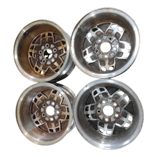 Jogo De Rodas 14x6j 5x114 Ford Ranger Stx 1993 1997 Prateado