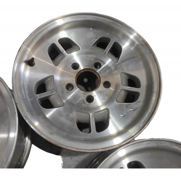 Jogo De Rodas 14x6j 5x114 Ford Ranger Stx 1993 1997 Prateado