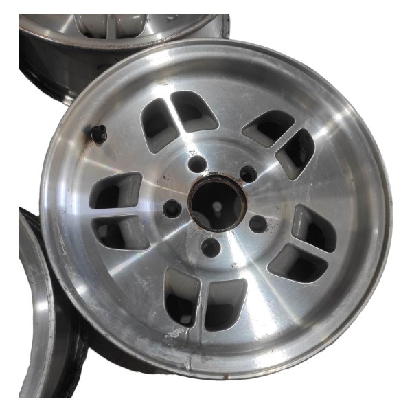 Jogo De Rodas 14x6j 5x114 Ford Ranger Stx 1993 1997 Prateado