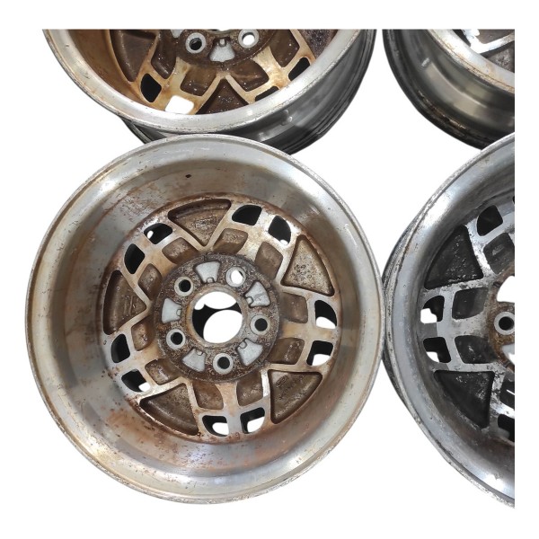 Jogo De Rodas 14x6j 5x114 Ford Ranger Stx 1993 1997 Prateado