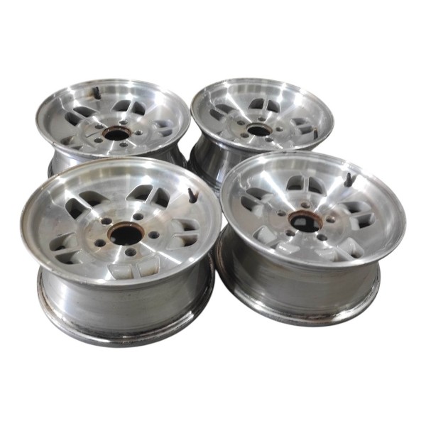 Jogo De Rodas 14x6j 5x114 Ford Ranger Stx 1993 1997 Prateado