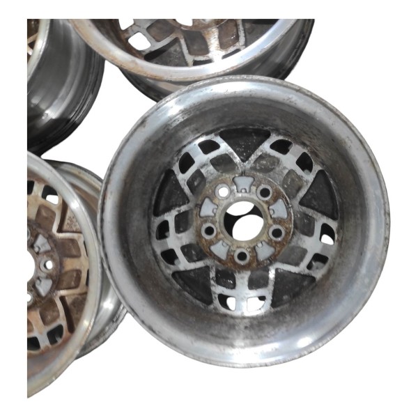 Jogo De Rodas 14x6j 5x114 Ford Ranger Stx 1993 1997 Prateado