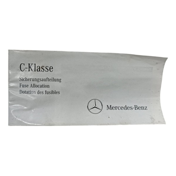 Manual Fusíveis Mercedes C180 Cgi 2011 2012