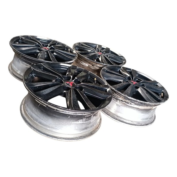 Jogo Rodas 5x114 17x6,5j Mitsubishi Asx 2010 2022 Preto