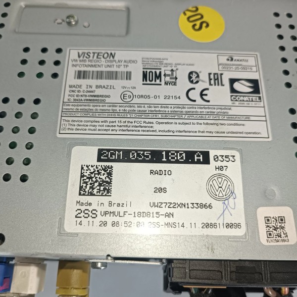 Multimídia Vw T-cross 2019 2024 2gm035180a