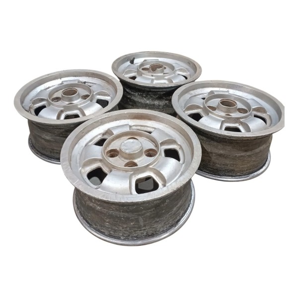 Jogo Rodas Tijolinho Aro 13 4x100 Chevette Prateado