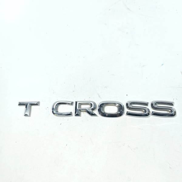 Emblema T Cross Tampa Traseira Vw T-cross 2019 2026