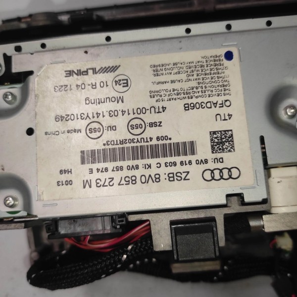 Tela Multimidia 8v0857273m Audi A3 2013 2019 Detalhe Preto