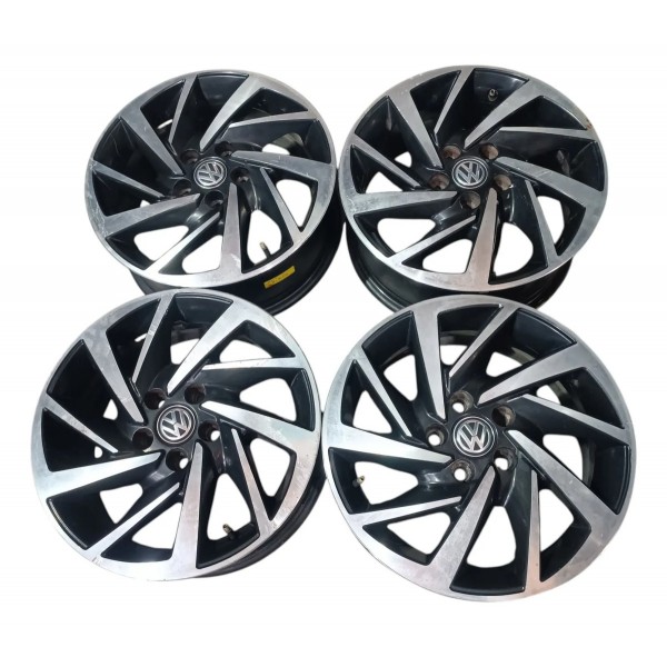 Jogo Roda 5x100 15x6j Vw Virtus 2018 2026 Polo