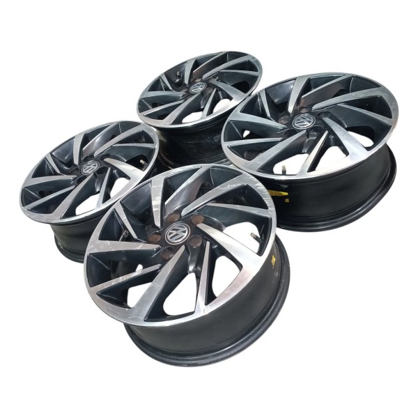 Jogo Roda 5x100 15x6j Vw Virtus 2018 2026 Polo